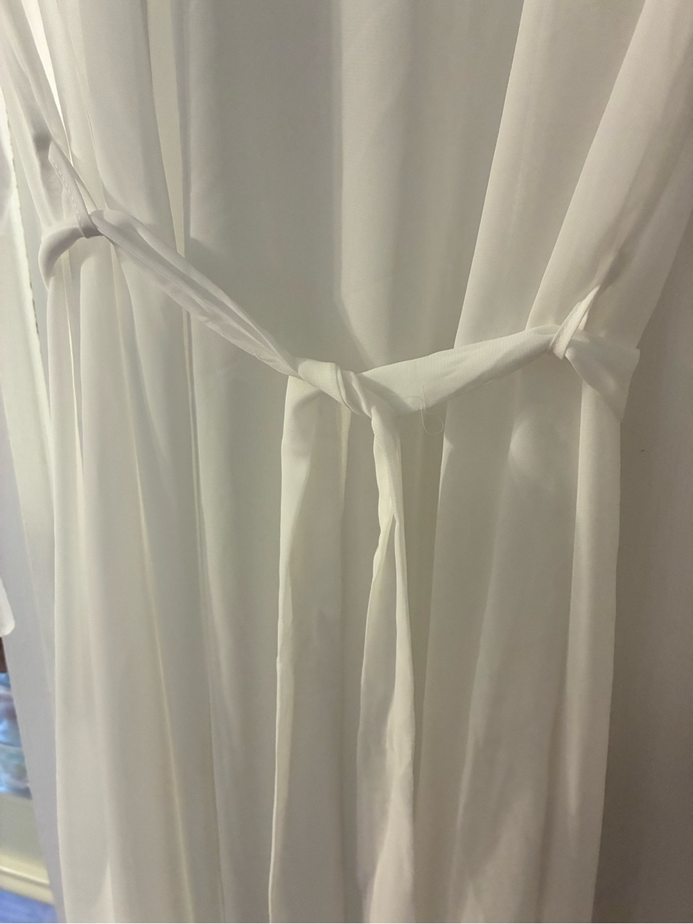 Linea Donatella Sheer White Robe - Picture 3 of 7